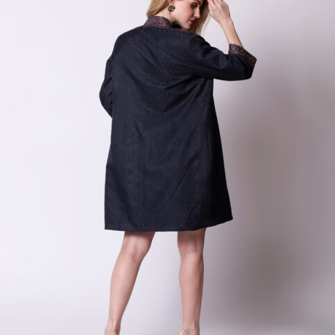 Cotton Satin Jacquard Banjara Print Jacket