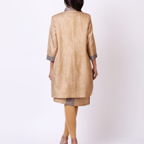 Cotton Satin Jacquard Banjara Print Jacket