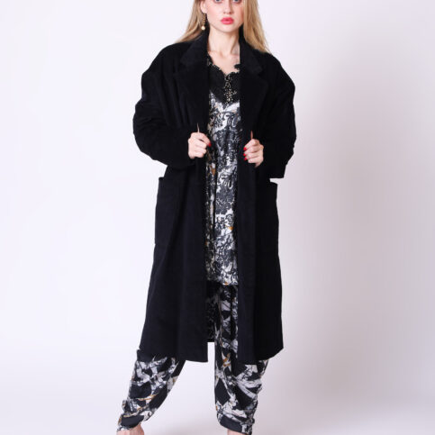 Cotton corduroy velvet Trench coat Jacket