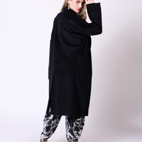 Cotton corduroy velvet Trench coat Jacket