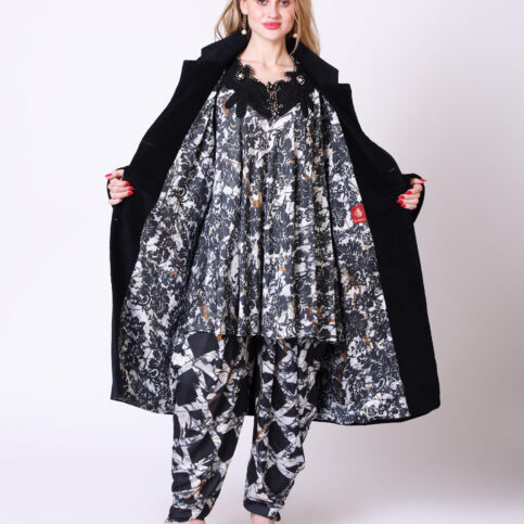 Cotton corduroy velvet Trench coat Jacket