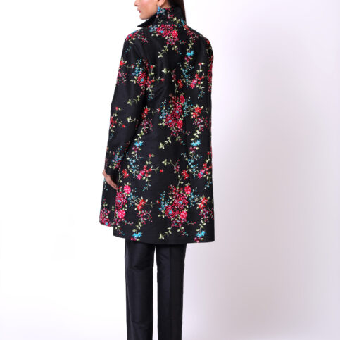 Floral Embroidered Silk Jacket