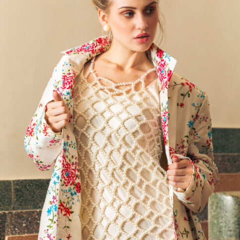 Floral Embroidered Silk Jacket