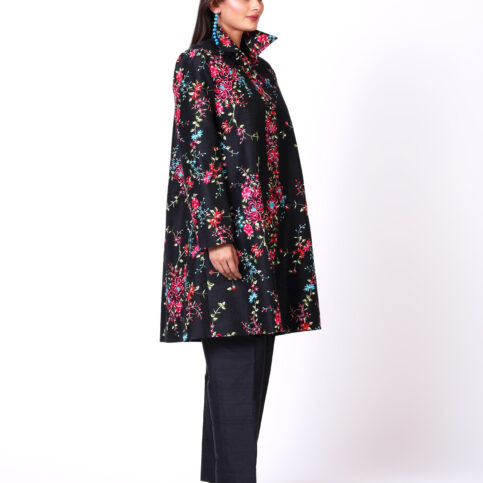 Floral Embroidered Silk Jacket