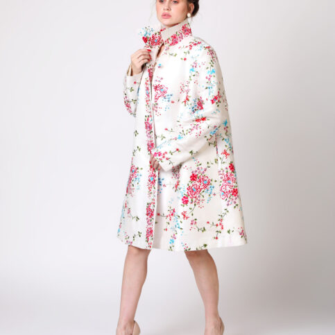 Floral Embroidered Silk Jacket