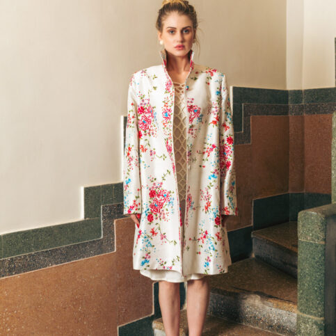 Floral Embroidered Silk Jacket