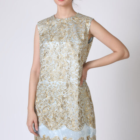 Gilded Filigree Embroidered Organza Kurta Dress
