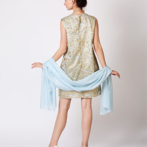 Gilded Filigree Embroidered Organza Kurta Dress