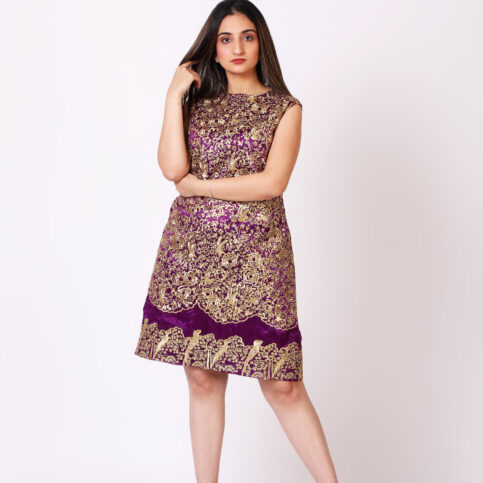 Gilded Filigree Embroidered Organza Kurta Dress