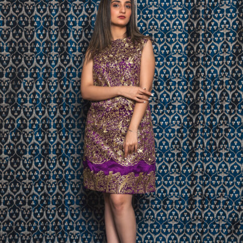 Gilded Filigree Embroidered Organza Kurta Dress