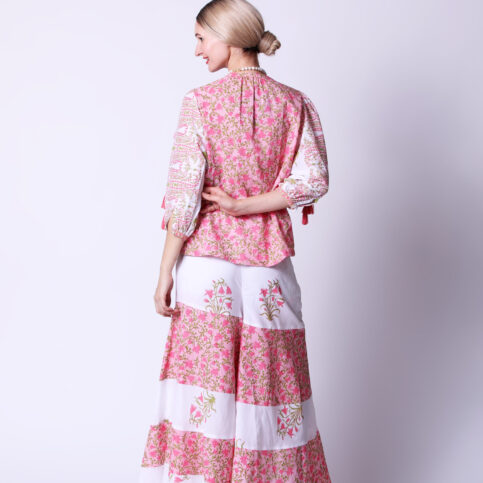 Hand Block Printed Cotton Voile Blouse