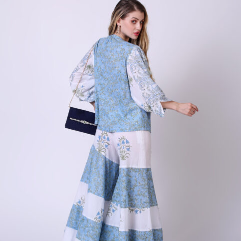 Hand Block Printed Cotton Voile Blouse