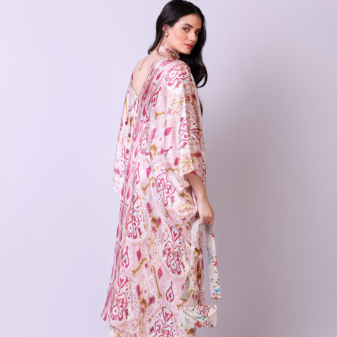 Ikat Printed Crossover Kaftan