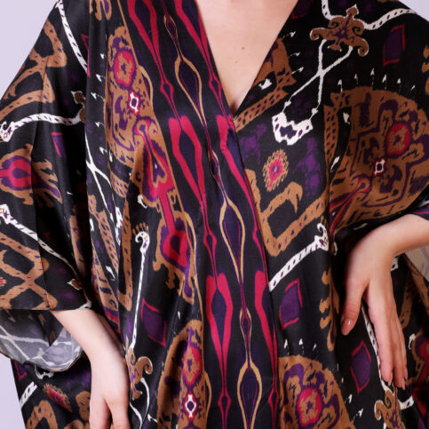 Ikat Printed Crossover Kaftan