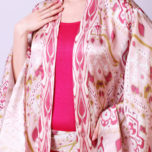 Ikat Printed Kimono Shrug