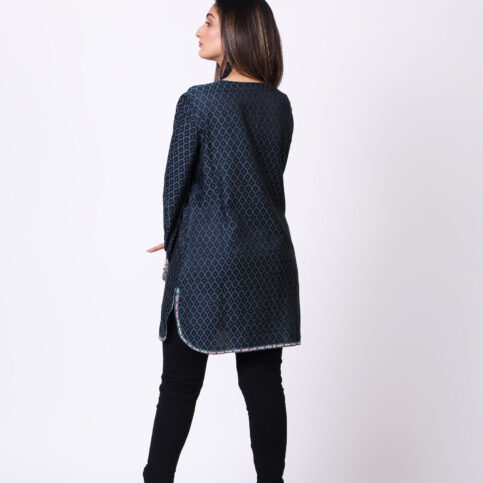 Jacquard Embroidered Kurta