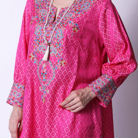 Jacquard Embroidered Kurta