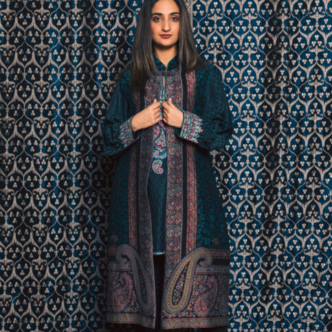 Jacquard Embroidered Kurta