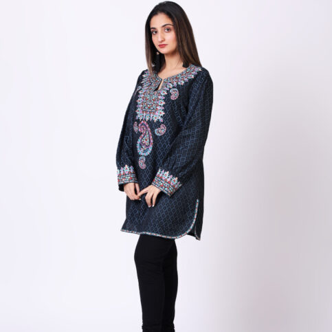 Jacquard Embroidered Kurta