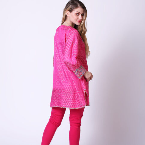 Jacquard Embroidered Kurta