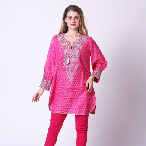 Jacquard Embroidered Kurta