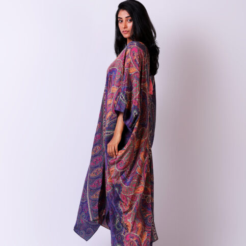 Jamawar Printed CDC Crossover Kaftan
