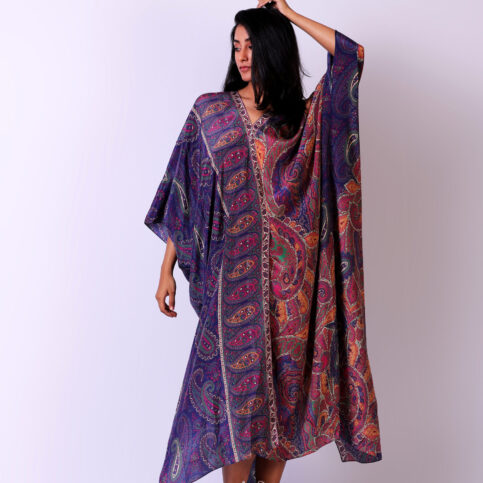Jamawar Printed CDC Crossover Kaftan