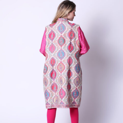 Jamawar Sleeveless Jacket