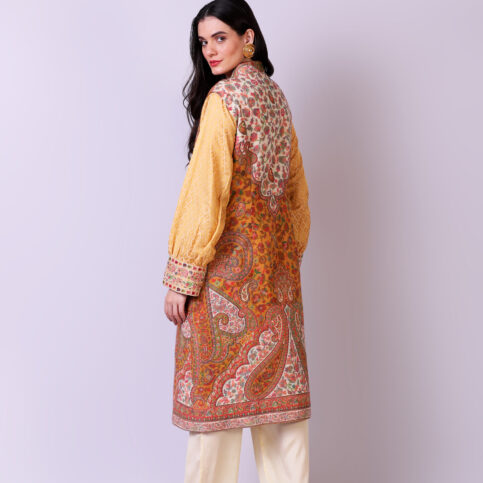 Jamawar Sleeveless Jacket