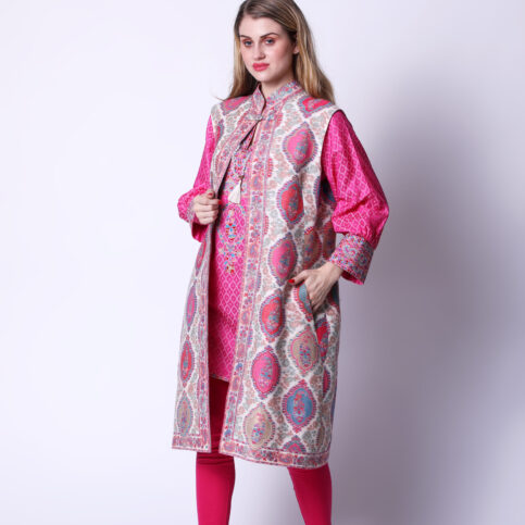 Jamawar Sleeveless Jacket