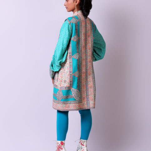 Jamawar Sleeveless Jacket