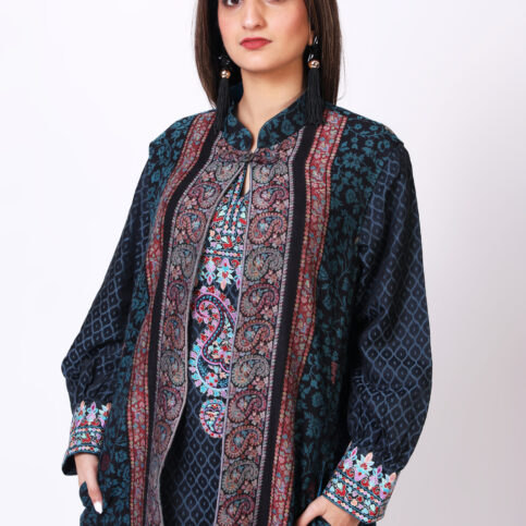 Jamawar Sleeveless Jacket