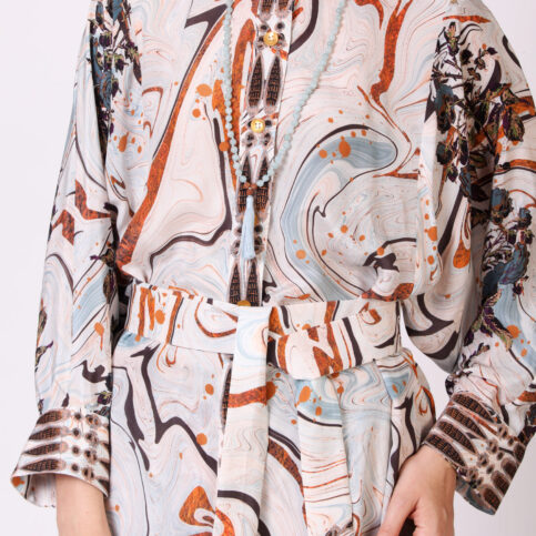 Marble Print Tunic Dress