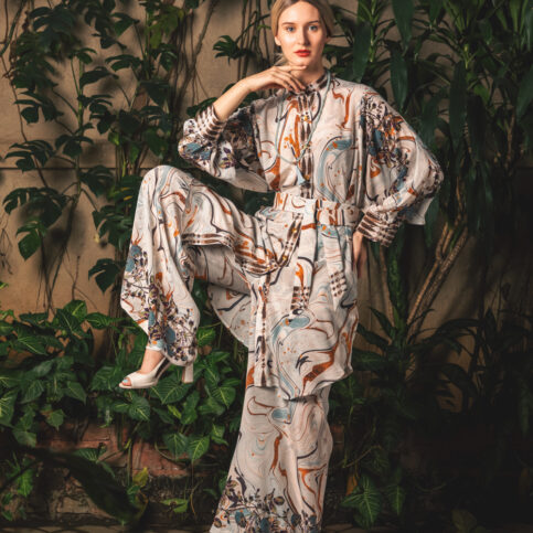 Marble Print Tunic Dress