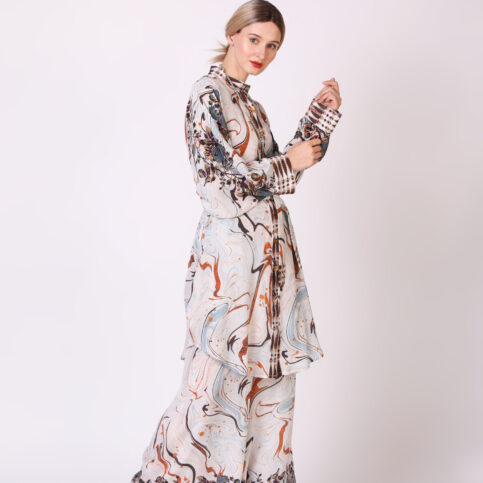 Marble Print Tunic Dress