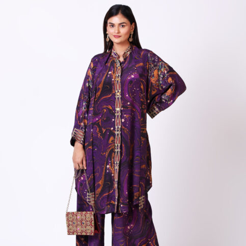 Marble Print Tunic Dress