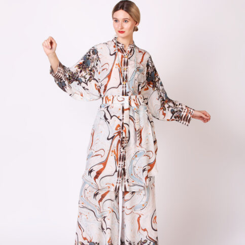 Marble Print Tunic Dress