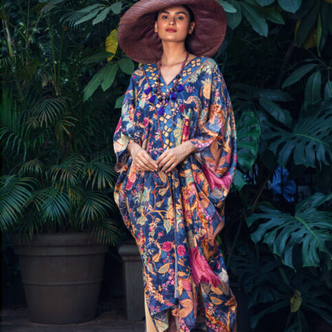 Muslin Chintz Printed Kaftan
