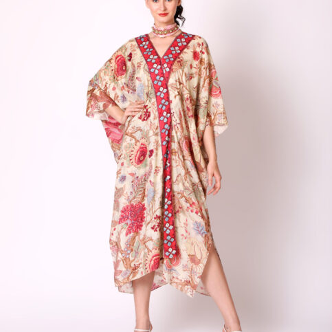 Muslin Chintz Printed Kaftan