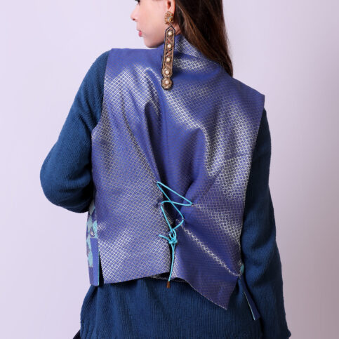 Ombre Dyed Handwoven Silk Crisscross Coti