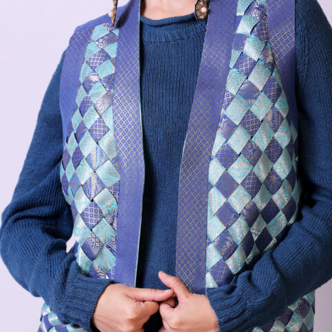 Ombre Dyed Handwoven Silk Crisscross Coti