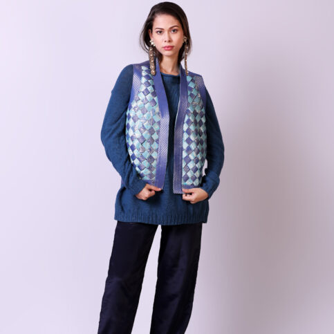 Ombre Dyed Handwoven Silk Crisscross Coti