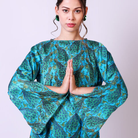 Peacock Printed Kurta Dress