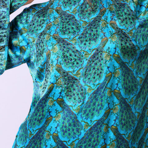 Peacock Printed Kurta Dress