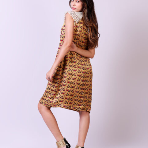 Peacock Printed Sleeveless Tunic Dress