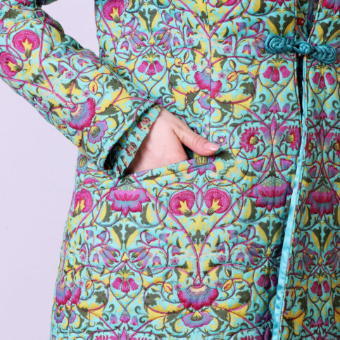 Quilted Muslin Printed Jacket