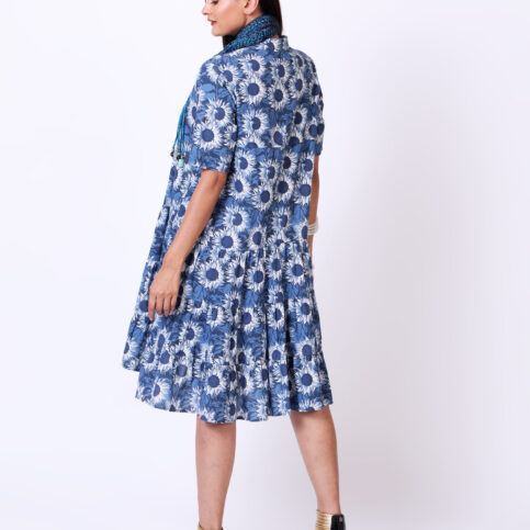 Sunflower Printed Tiered Dress