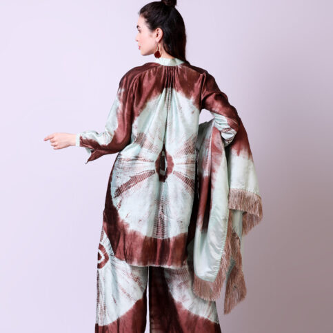 Tie Dye Tussar Silk Tunic