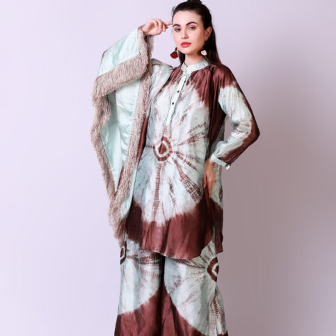 Tie Dye Tussar Silk Tunic