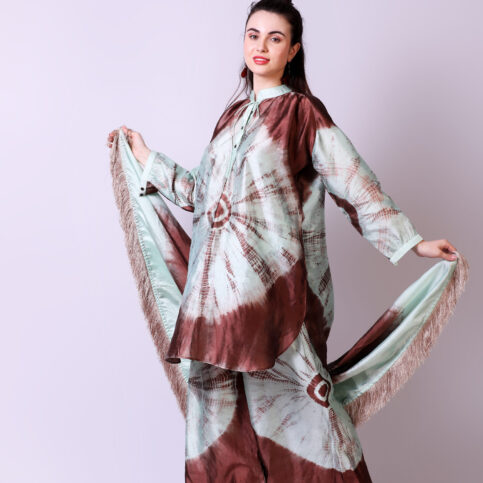 Tie Dye Tussar Silk Tunic